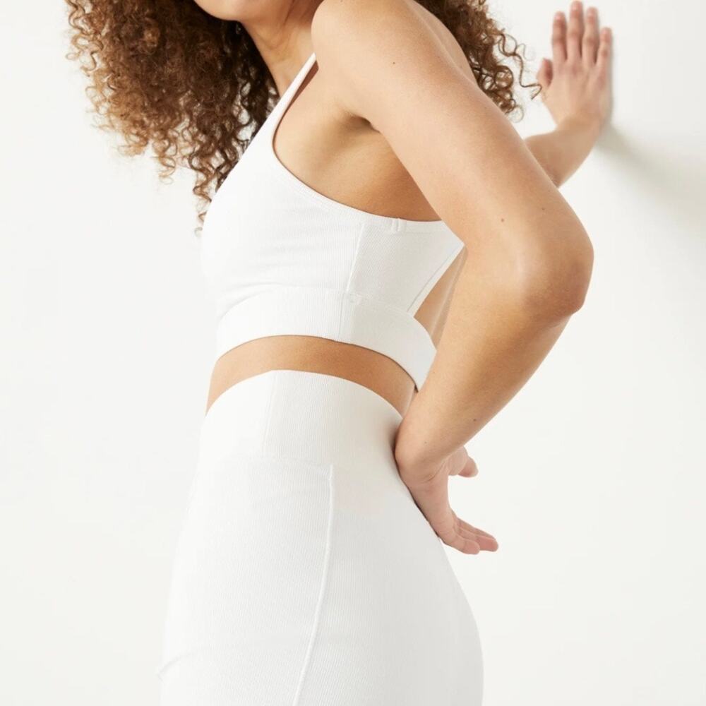 NWT Bandier All Access Rib Front Row Bra - White - XL - Picture 9 of 11